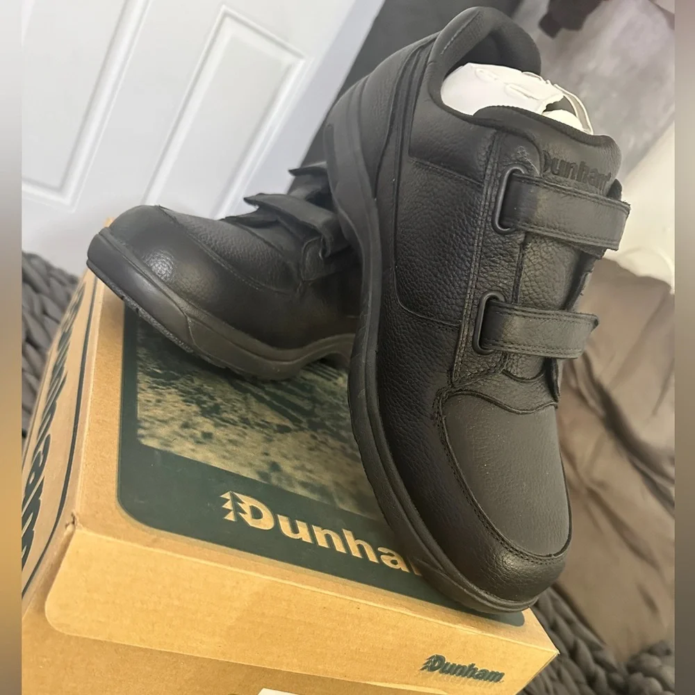 Dunham Black New Balance Winslow‎ Leather Velcro Oxford Sneakers 15 USA